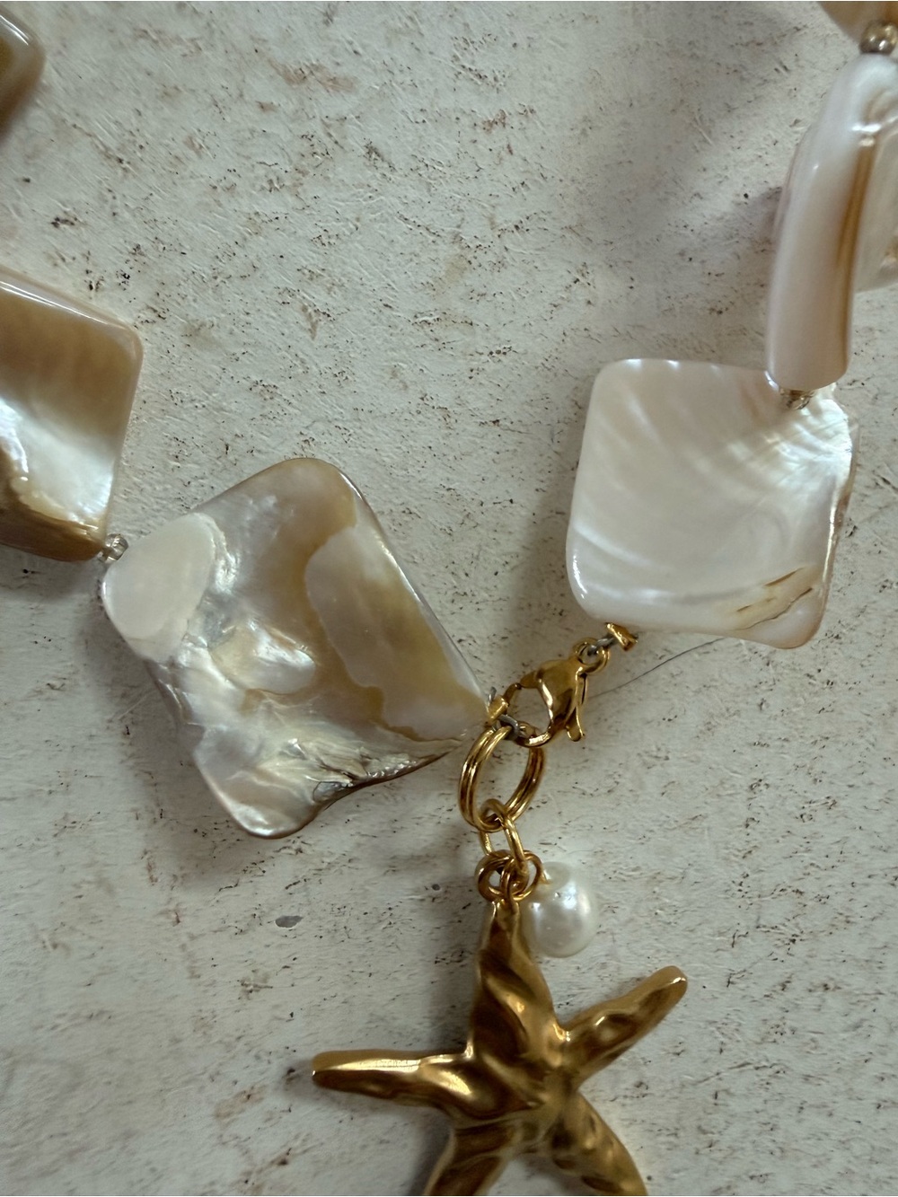 Mother of Pearl Shell Starfish Necklace - Picture 3 of 10